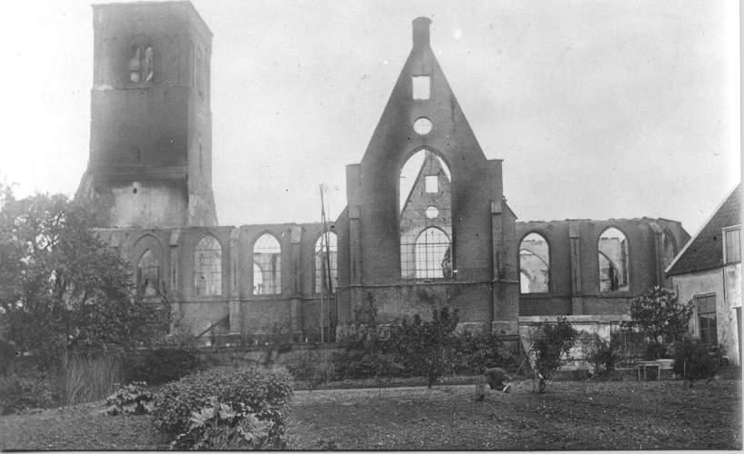 Ruïne na de brand in 1914